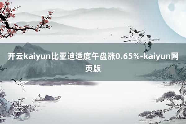 开云kaiyun比亚迪适度午盘涨0.65%-kaiyun网页